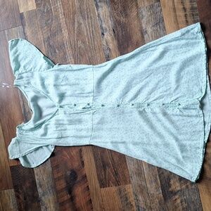 Spring or summer mint green floral dress
